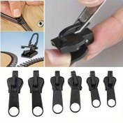 Resim 6/12 Adet Anında Evrensel Fermuar Tamir Kiti, Düğme Kancaları ile, Ceketler, Çantalar ve Giysiler için Dayanıklı Metal Fermuar Yedek Seti 