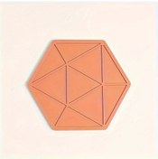 Resim Xuweiwei 1 Adet Turuncu Altıgen Yalıtımlı Bardak Altlığı Kalın Yanmaz Masa Dekoru 