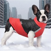 Resim Fochsia S Bej Kışlık Köpek Kayak Montu, Yünlü Ve Rüzgar Geçirmez 