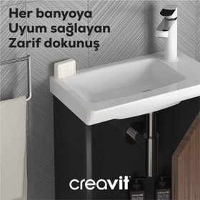 Resim Lavabo Sifon 33 cm G1 1/4 mat siyah 