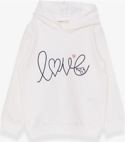 Resim Breeze Kız Çocuk Sweatshirt Nakışlı Yazı Baskılı 2-6 Yaş, Ekru (556838420) Çok Renkli 