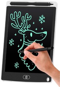 Resim TeknoClass Lcd Tablet 8,5 Inç Writing Tablet Çizim Yazı Yazma Eğitim Tahtası Boyama Çizim Alıştırma Hesap Beyaz 