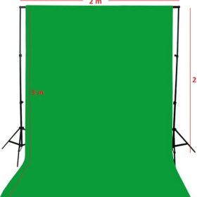 Resim Greenbox Yeşil Fon Perde Fon Standı 2 x 3 m 