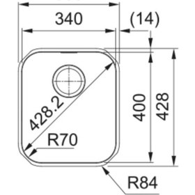 Resim Franke Srx 110-34 Çelik Tezgah Altı Eviye 