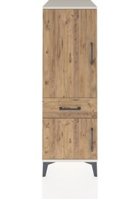 Resim Kronos Dolap 2 Raflı Tek Çekmeceli 2 Kapaklı 44x59x134 Aytaşı-çam Aytası 