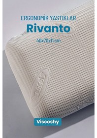 Resim Viscoshy Rivanto Uzun Klasik Premium Gelişmiş Ergonomik Ortopedik Visko, Lüks, Visco Yastık Beyaz 