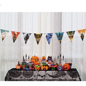 Resim TTT Cadılar Bayramı Halloween Flama Bayrak Banner Süs 8 li 