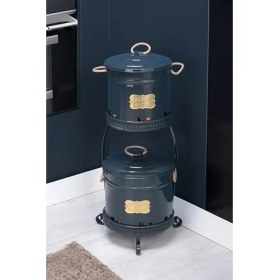 Resim CetKing Home 2 Katlı Büyük Boy Patates Soğan Kovası-Antrasit 