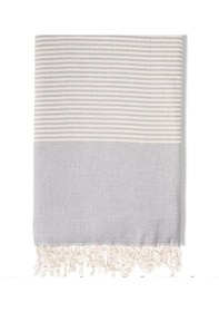 Resim Peştemal Plaj Havlusu 90x170 - Yumuşak, Emici Ve Şık Tasarım Gri 