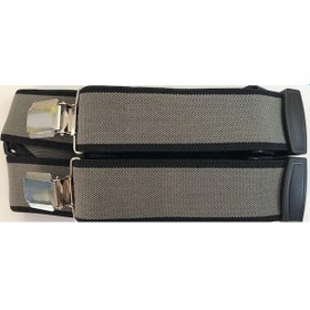 Resim Haki Renkli Haki Yeşili Dört Klipsli Pantolon Askısı Haki 