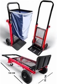 Resim PROXTECH Pratik Genel Kuklanım Yükseklik Ayarlı Çok Amaçlı El Arabası Yük Taşıma Arabası 