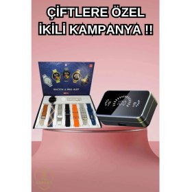 Resim Novis Liora Powerbank Aynalı Bluetooth Kulaklık ve Akıllı Saat Seti Anc Özelliği Dokunamatik 