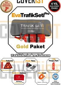 Resim COVERİST Eva Trafik Seti Plus - 1 KG Yangın Tüpü - 4 Yıllık - Gri - Gold Paket 
