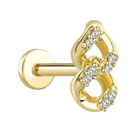 Resim Cherry By Özkonak İkili Gurmet Taşlı Tragus Piercing Sarı 