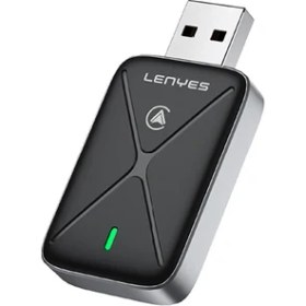Resim Wireless Transmitter Adaptör Lenyes LCP01 USB Bluetooth 5.0 Siyah 