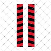 Resim Rfhlm128 Reflektif Canta Serit Etiketi Ikili Set Kırmızı Siyah 