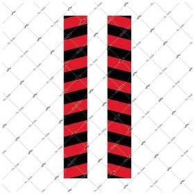 Resim Rfhlm128 Reflektif Canta Serit Etiketi Ikili Set Kırmızı Siyah 