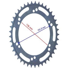 Resim Racıng Aprilla 650 Ie Arka Dişli 520-41T Iç 136X6 Delikli Ind Öm (503894423) 