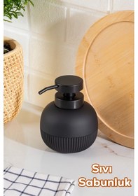 Resim Porsima 3118 Banyo Ve Mutfak Sıvı Sabunluk 450ml Siyah Siyah 