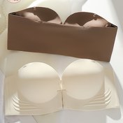 Resim 2 Adet Kadınlar İçin Küçük Göğüsler için Ön Klipsli Kaydırmaz Push-Up Sütyen, Nefes Alabilen ve Dikişsiz Kolsuz Camisole 