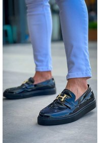 Resim Kb-027 Kuback Bağcıksız Kömür Rugan H Günlük Erkek Ayakkabı Kb027-Komur-Rugan-H-10667 001 