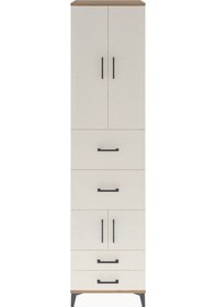 Resim Hyperion Dolap 4 Raflı 4 Çekmeceli 4 Kapaklı 60x44x243 Çam-ay... Çam 