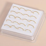 Resim 20 Adet Bükülmüş Burun Halkası Seti Basit Tarz Burun Takı Aksesuarları 