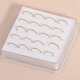 Resim 20 Adet Bükülmüş Burun Halkası Seti Basit Tarz Burun Takı Aksesuarları 