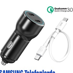 Resim EXENAR Hızlı Araç Şarj Aleti Type C Samsung Telefonlar Için 60 W Hızlı Araba Şarjı Cihazı Ve 25cm Kablo 