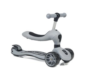 Resim Smart Oturaklı Çocuk Scooter 3 Tekerlekli Led Işıklı Scooter Yükseklik Ayarlı - Gri Gri 