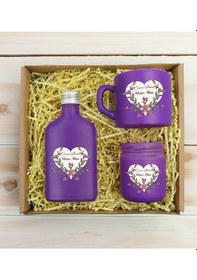 Resim Bk Gift Kişiye Özel İsimli Dtf Anne Temalı Mor Kahve Fincanı & Kolonya & Mum Hediye Seti-5, Anneye Hediye, Anneler Günü Hediyesi Kobitmeyencom30973 Bk 