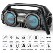 Resim Trend Store KIMISO Kablosuz Mikrofonlu Bluetooth Hoparlör Karaoke USB AUX Bas FM Radyo TF Müzik Sistemi Stereo 