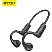 Resim A886bl Serisi Awei A886bl Hava İletimli Bluetooth Kulaklık V5.2 Kablosuz Kulaklıklar Hıfı Stereo Spor Kulaklık Kulak Kancası Kulakiçi Koşu İçin 