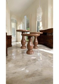 Resim Ahşap Mantar Sehpa 3'lü Set - Kahverengi Yan Sehpa Takımı Modern Dekoratif Tasarım Kahverengi 