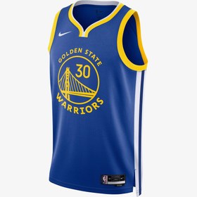 Resim Nike Golden State Warriors Icon Erkek Mavi Basketbol Forması 