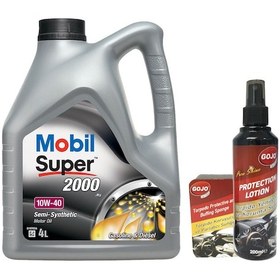 Resim Mobil Super 2000 X1 10W-40 Yarı Sentetik Motor Yağı 4 L + Torpido Süngeri + Torbido Sütü 200 ML 