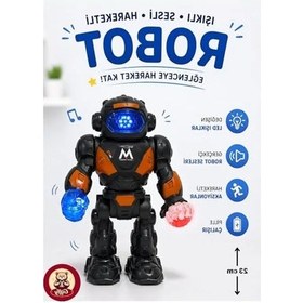 Resim 23 Cm Işıklı Ve Sesli Hareketli Robot Oyuncak, Eğlenceli Dans Eden Tasarım 