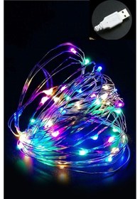 Resim Peri Led Işık 5 Metre Usb'li Renkli - Renkli 