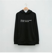 Resim Motivasyon Yazılı Özel Tasarım Baskılı Hoodie B Siyah 