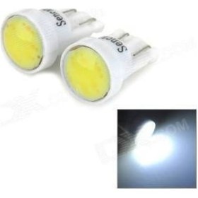 Resim 2 Adet Beyaz Dipsiz T10 Led Araç Park Lambası Led Ampul T10 Cob Led 