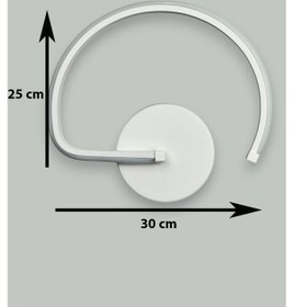 Resim Gigi Aplik Beyaz Renk Modern Tasarım - Hol - Banyo - Salon - Yatak Odası Gün Işığı Led Aplik Beyaz 