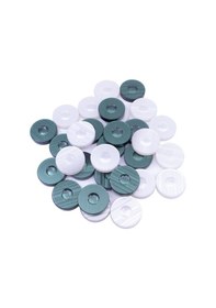 Resim Sedefli Yeşil - Beyaz 35 Mm Tavla Pulu 3,5 Cm 