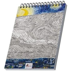 Resim Van Gogh Temalı A5 Eskiz Defteri, Çizgisiz 100 Sayfa İle Sanat 