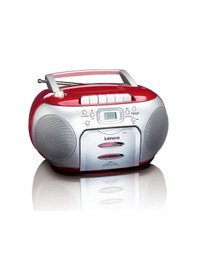 Resim Lenco Taşınabilir Radyo / Cd / Kaset Çalar +Aux Kırmızı 