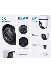 Resim Tp-link Tapo 2k Dış Mekan Pan/tilt Güvenlik Wi-fi Kamera, Ip65 Ha 