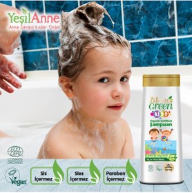Resim Mom's Green 2'li Kids - 400 ml Organik Sertifikalı Aloe Veralı Çocuk Şampuanı (400 ML X 2 ADET) 