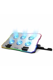 Resim Inca INC-618GMS 6 Fanlı RGB Laptop Soğutucu Stand 9-17” | 2400 RPM 10 LED Mod 5 Kademe Yükseklik Ayarlı 