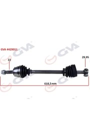Resim Gva 4429011 - Komple Aks Sol Doblo 1.9d 01 618MM 