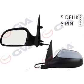 Resim Dış Dikiz Aynası Sol Saxo 96 Elektrikli Isıtmalı Astarlı Konveks 5 Fiş Vm-144ehpl 