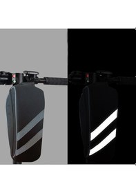 Resim Microcase Taşınabilir 3 Bölmeli Flaşörlü Scooter Bisiklet Çanta Al4249 Siyah 